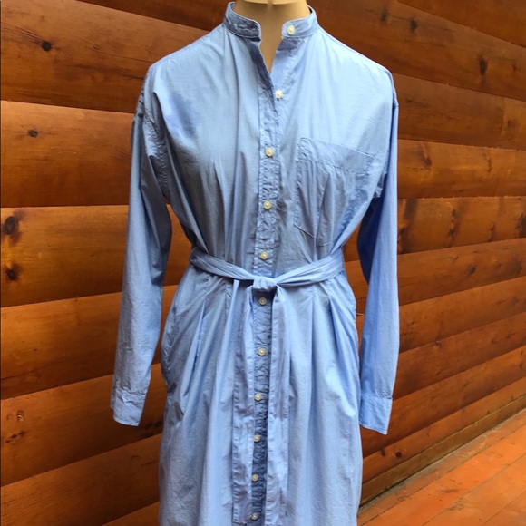 🎁 Gap Collarless Button Shirt Dress with Selftie - Picture 1 of 7